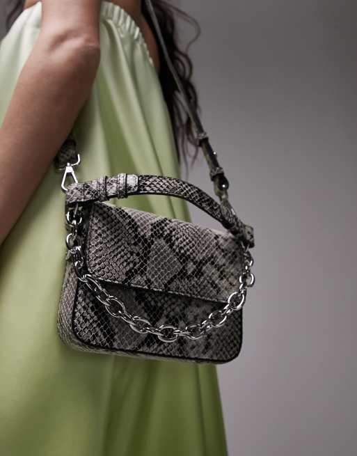 Topshop - Catlin - Mini crossbody tas in slangenprint, 2 van 4