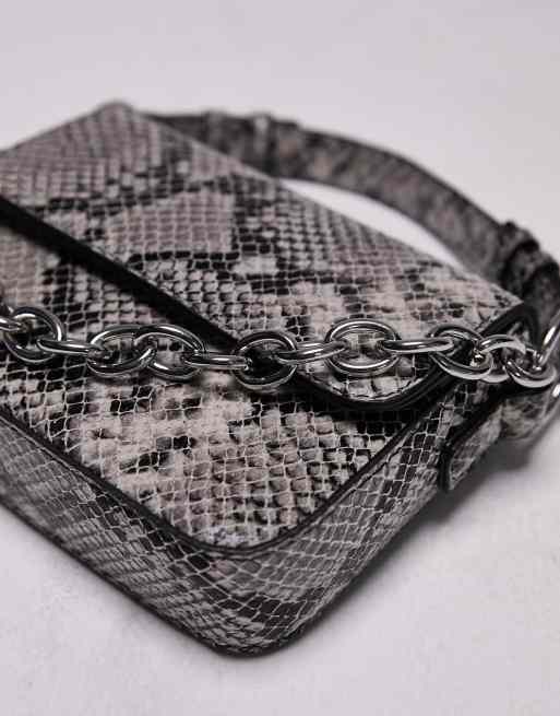 Topshop - Catlin - Mini crossbody tas in slangenprint, 3 van 4