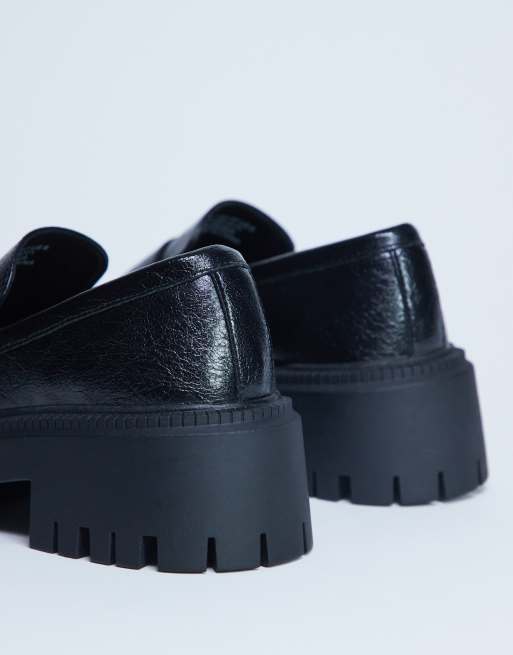 Topshop - Cecil - Loafers met dikke profielzool in zwart , 3 van 4