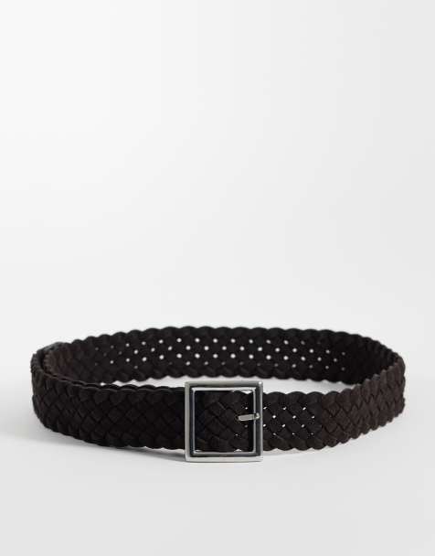 Topshop - Ceinture en cuir tressé - Marron - view 1