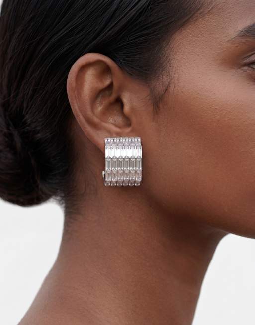 Topshop - Celeste - Créoles à strass - Argenté, 2 de 5