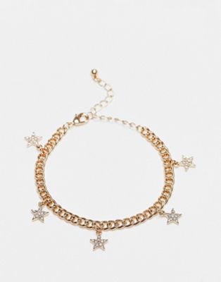 Topshop celestial star bracelet in gold  - ASOS Price Checker