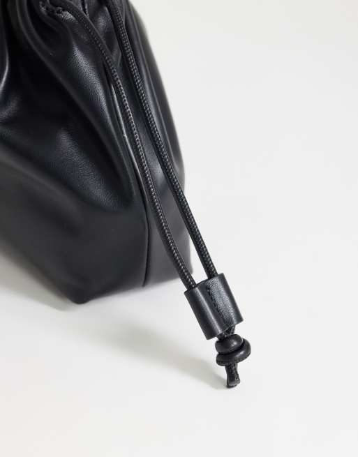 Topshop - Celia - Pochette froncée taille moyenne - Noir, 3 de 4