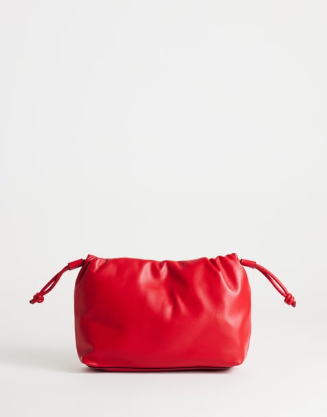 Topshop - Celia - Pochette froncée taille moyenne - Rouge - view 1