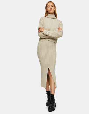 topshop beige skirt