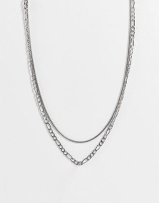 Topshop chain necklace in silver