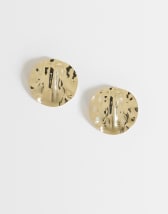 Topshop Chantal large statement disc earrings in gold tone