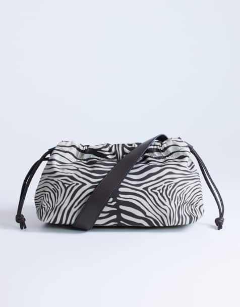 Topshop - Charlie - Bandolera mediana con estampado de cebra de nailon - view 1