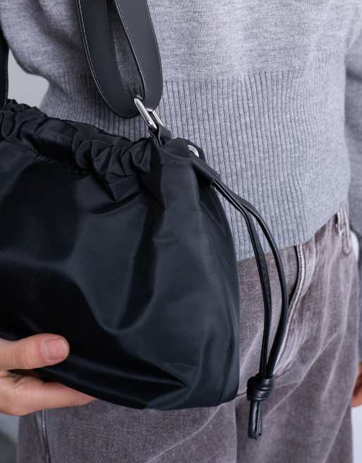 Topshop - Charlie - Medium crossbody tas van nylon in zwart, 2 van 4
