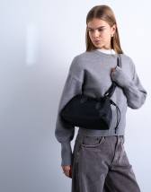 Topshop Charlie nylon cross body bag in black 