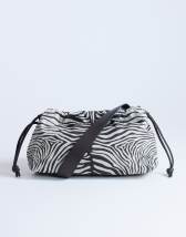 Topshop Charlie nylon cross body bag in zebra