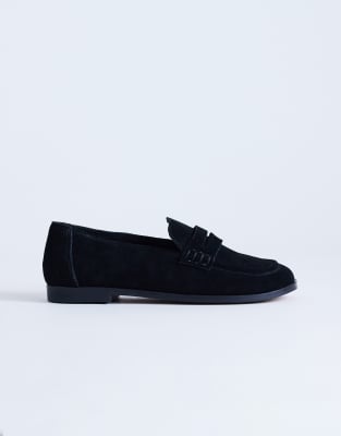  Charlie real leather flat loafer  suede