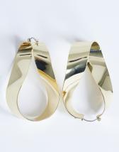 Topshop Charlotte twisted hoop earring in gold tone