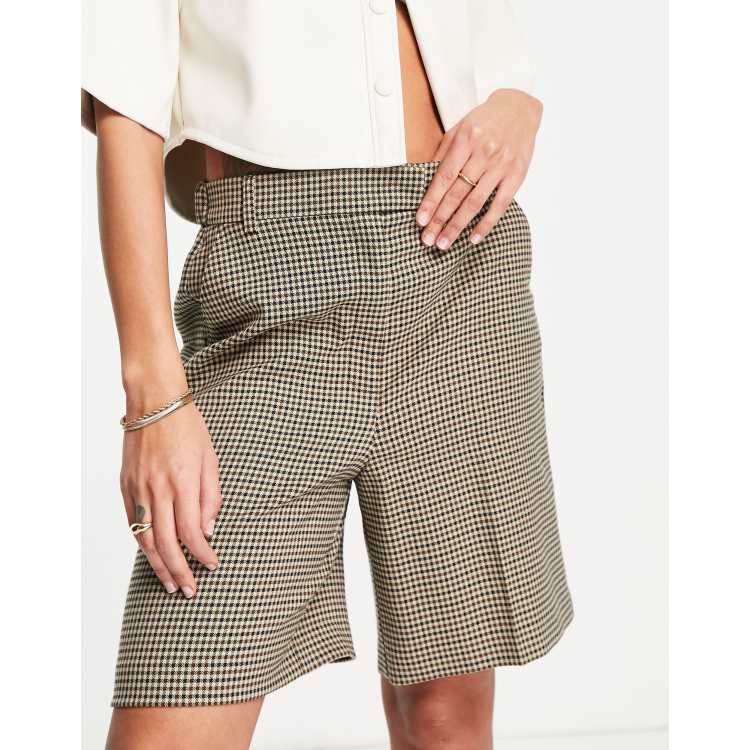 Topshop best sale gingham shorts