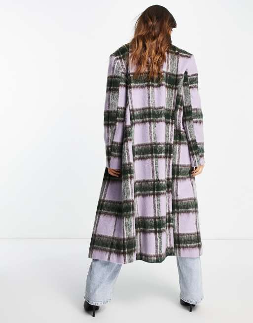 Tartan 2025 coat topshop