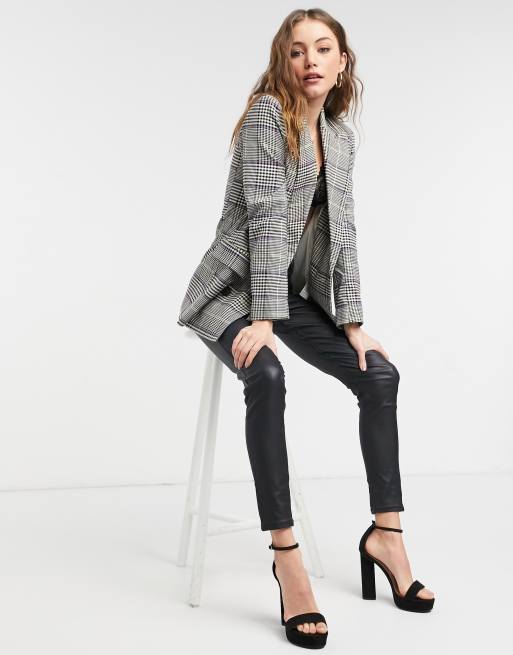 Topshop hot sale gingham blazer