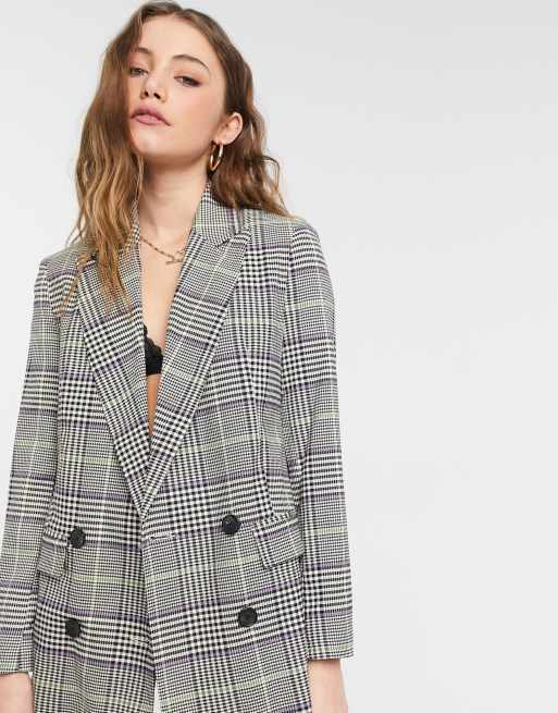 GREY CHECK OVERSIZED BLAZER curated on LTK