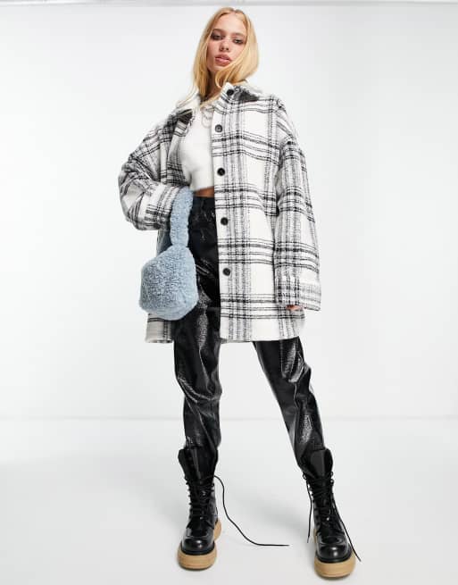 Topshop tartan outlet coat