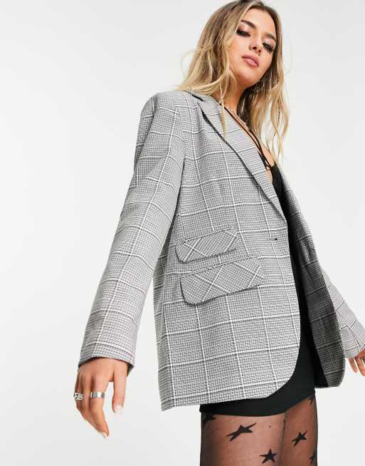 Topshop on sale gingham blazer