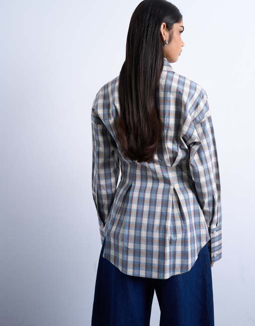 Topshop - Chemise à carreaux et poignets larges, 4 de 4