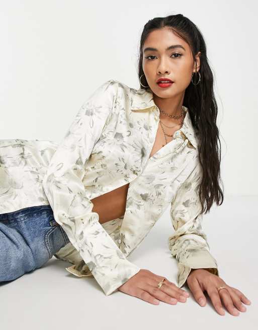 Topshop - Chemise ajustée à imprimé pâquerettes - Noir et blanc, 3 de 4