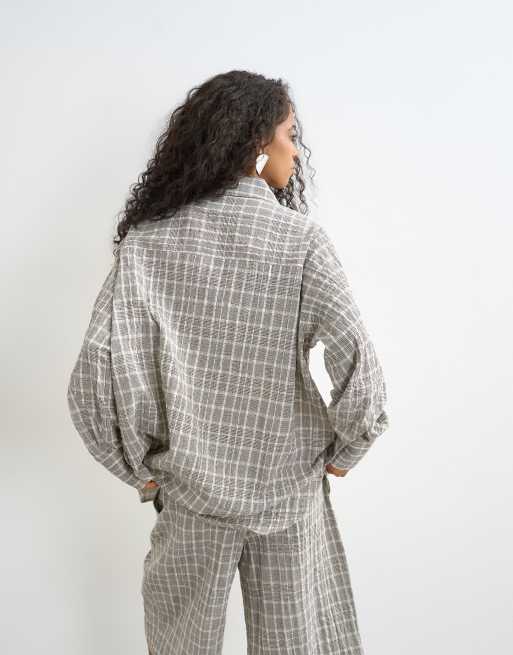 Topshop - Chemise d'ensemble à carreaux - Noir et blanc, 3 de 4