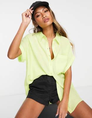 Chemise 'Froissée' Miss Captain - Taille T40 - Bleu - Coton - Manches Longues - Occasion