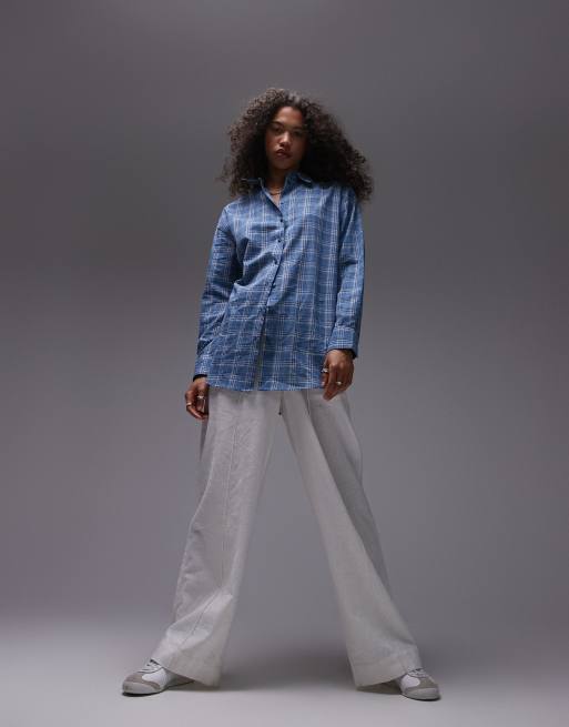 Chemise longue a carreaux outlet