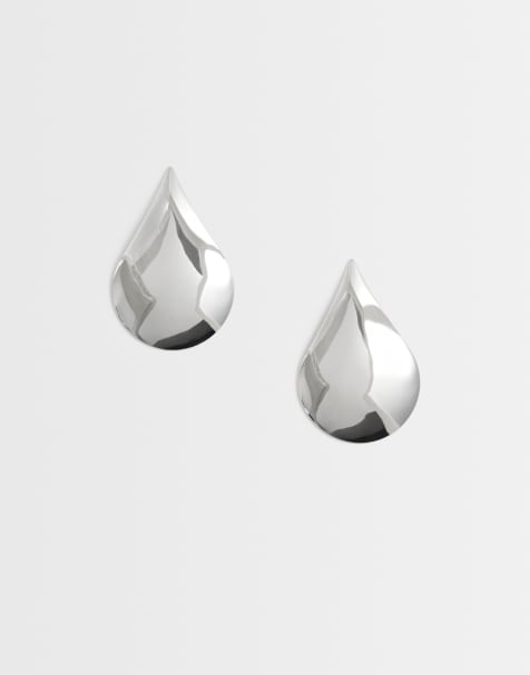 Topshop - Cher - Boucles d'oreilles oversize façon goutte d'eau - Argenté - view 1