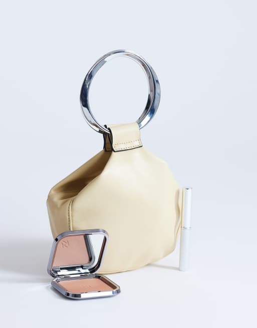 Topshop – Cherry – Ljusgul handväska med metallhandtag, 2 av 4