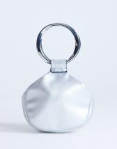 Topshop Cherry metal handle grab bag in silver