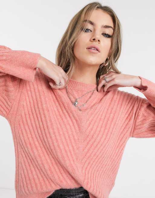 Topshop pink outlet jumper