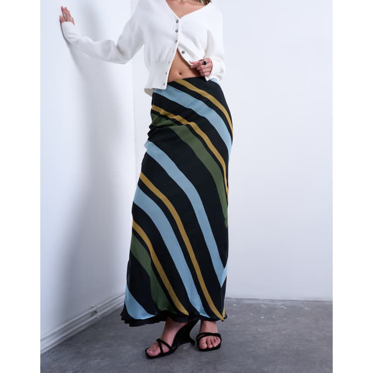 SINOON ■ Stripe Maxi Skirt MUSINSA | SINOON Stripe Maxi Skirt (Pink)