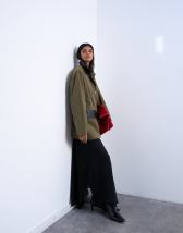 Topshop chiffon seam detail circle maxi skirt in black