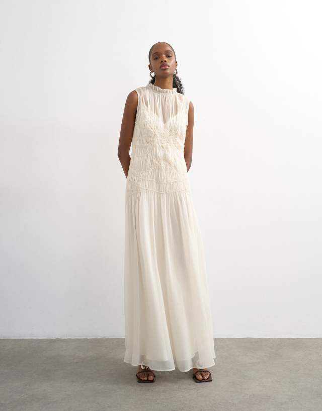 Topshop - Chiffon Maxi Dress - Women - Polyester - 8 US