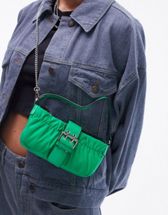ASOS DESIGN shoulder bag with double pockets in orange | ASOS