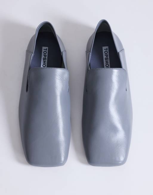 Topshop - Chloe - Premium - Grå loafers i ægte læder, 2 af 4