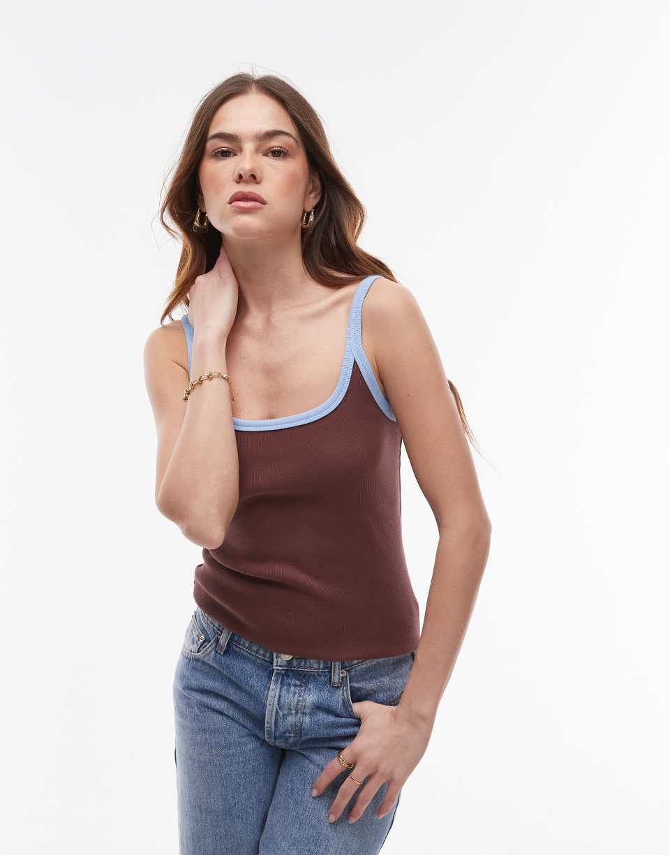 Ribbed skinny cami top