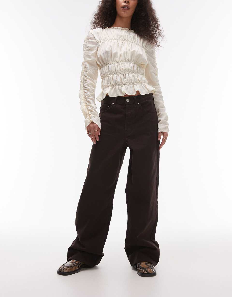 Chocolate brown jeans