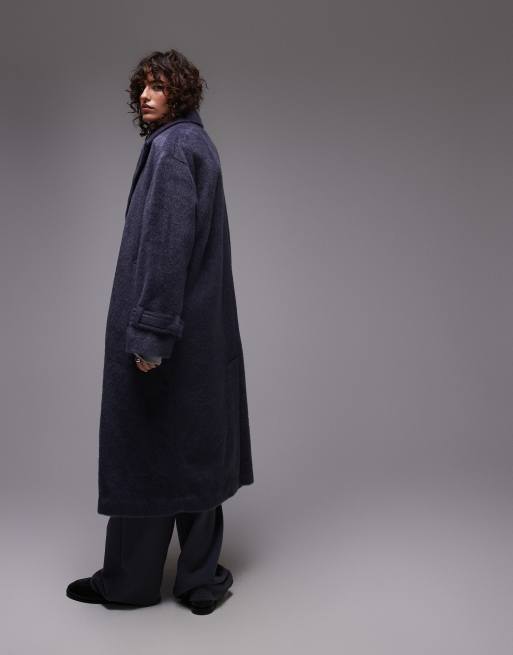 Topshop chuck on coat in navy