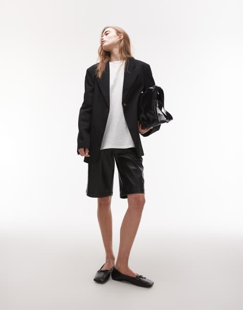 Topshop – Chuck On – Svart kavaj i oversize - view 1