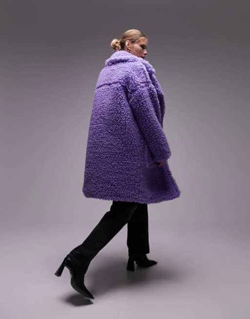 Asos purple coat hotsell