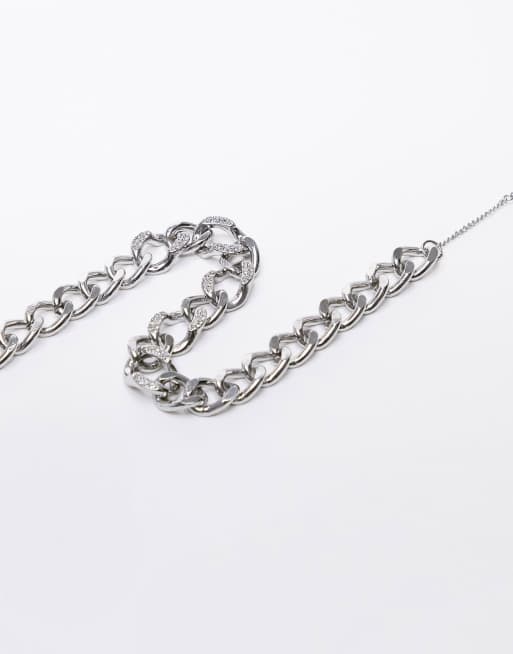 Topshop hot sale silver necklace