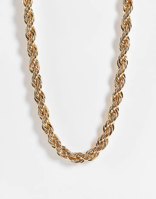 Topshop Chunky Twist Chain Necklace In Gold Asos 0409