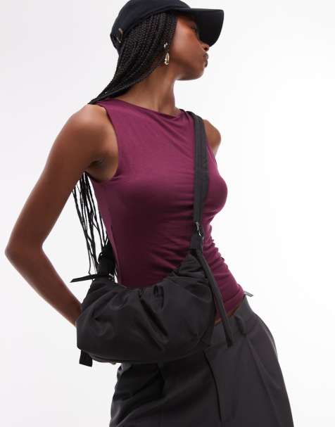 Topshop Cian crossbody bag in black - view 1