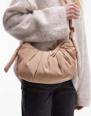 Cian crossbody bag in mink-Brown