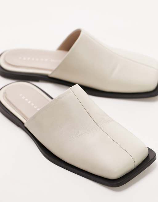 Square toe sale flat mules