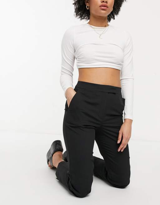 ASOS Cigarette Trousers With Elastic Waist in Black for Men