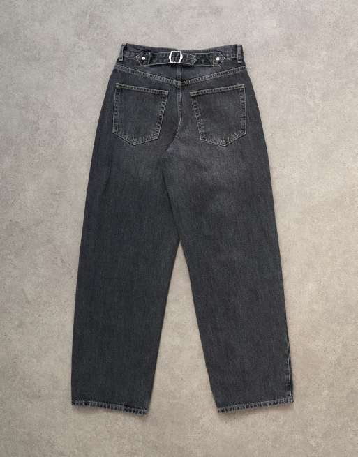 Topshop - Cinch - Grå afslappede jeans med lav talje, 7 af 7