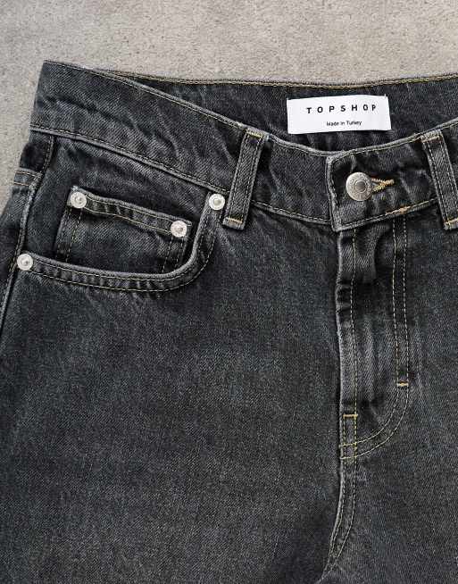 Topshop - Cinch - Jean décontracté à taille basse - Gris, 5 de 7